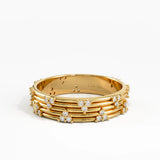 Lines Wedding Band, solid gold ring, view 4 | DiaFifth