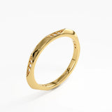 Knife Edge Wedding Ring, solid gold ring, view 5 | DiaFifth