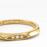 Knife Edge Wedding Ring, solid gold ring, view 7 | DiaFifth