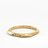 Knife Edge Wedding Ring, solid gold ring, view 4 | DiaFifth