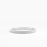Simple Lined Wedding Band, solid gold ring, view 7 | DiaFifth