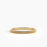 Simple Lined Wedding Band, solid gold ring | DiaFifth