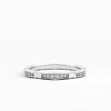 Pave Diamond Stacking Ring, solid gold ring, view 7 | DiaFifth