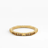 Pave Diamond Stacking Ring, solid gold ring, view 8 | DiaFifth
