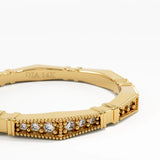 Pave Diamond Stacking Ring, solid gold ring, view 2 | DiaFifth