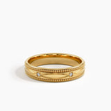 Vintage Milgrain Wedding Band, solid gold ring, view 8 | DiaFifth
