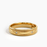 Vintage Milgrain Wedding Band, solid gold ring | DiaFifth