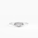 Marquise Diamond Signet Ring, solid gold ring, view 7 | DiaFifth
