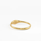Marquise Diamond Signet Ring, solid gold ring, view 4 | DiaFifth