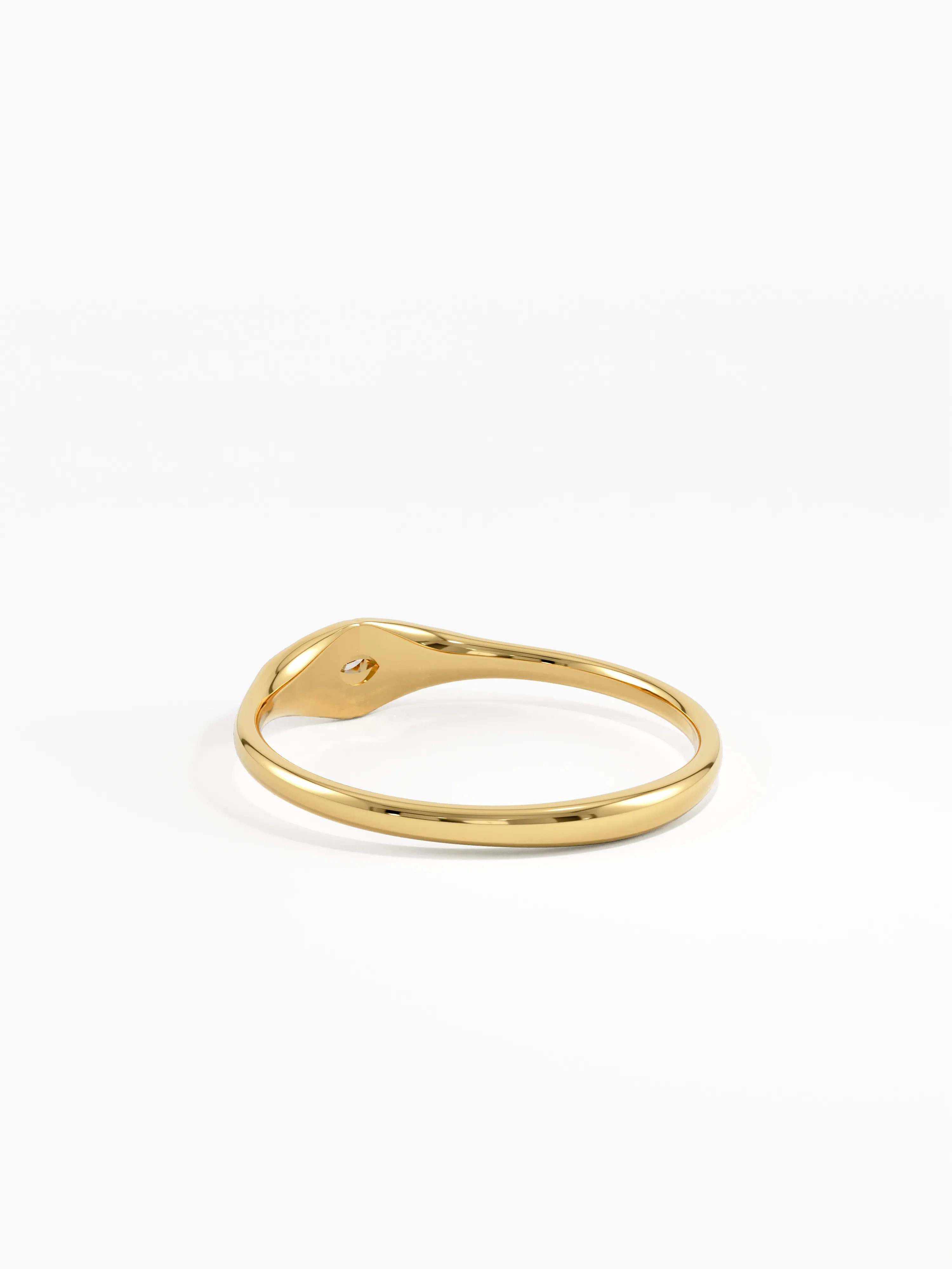 Marquise Diamond Signet Ring, solid gold ring, view 4 | DiaFifth