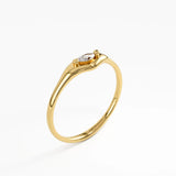 Marquise Diamond Signet Ring, solid gold ring, view 5 | DiaFifth