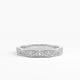Triangle Wedding Band, solid gold ring, view 7 | DiaFifth