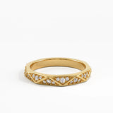 Triangle Wedding Band, solid gold ring, view 4 | DiaFifth