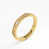 Triangle Wedding Band, solid gold ring, view 5 | DiaFifth