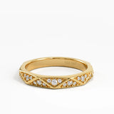 Triangle Wedding Band, solid gold ring, view 8 | DiaFifth