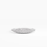 Pave Diamond Pinky Ring, solid gold ring, view 7 | DiaFifth