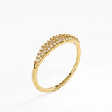 Pave Diamond Pinky Ring, solid gold ring, view 5 | DiaFifth