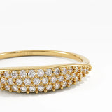 Pave Diamond Pinky Ring, solid gold ring, view 2 | DiaFifth