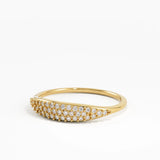Pave Diamond Pinky Ring, solid gold ring, view 8 | DiaFifth
