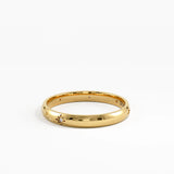 Celetial Wedding Band, solid gold ring, view 4 | DiaFifth