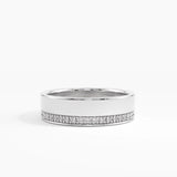 Channel Pave Wedding Band, solid gold ring, view 7 | DiaFifth