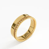 Channel Pave Wedding Band, solid gold ring, view 5 | DiaFifth