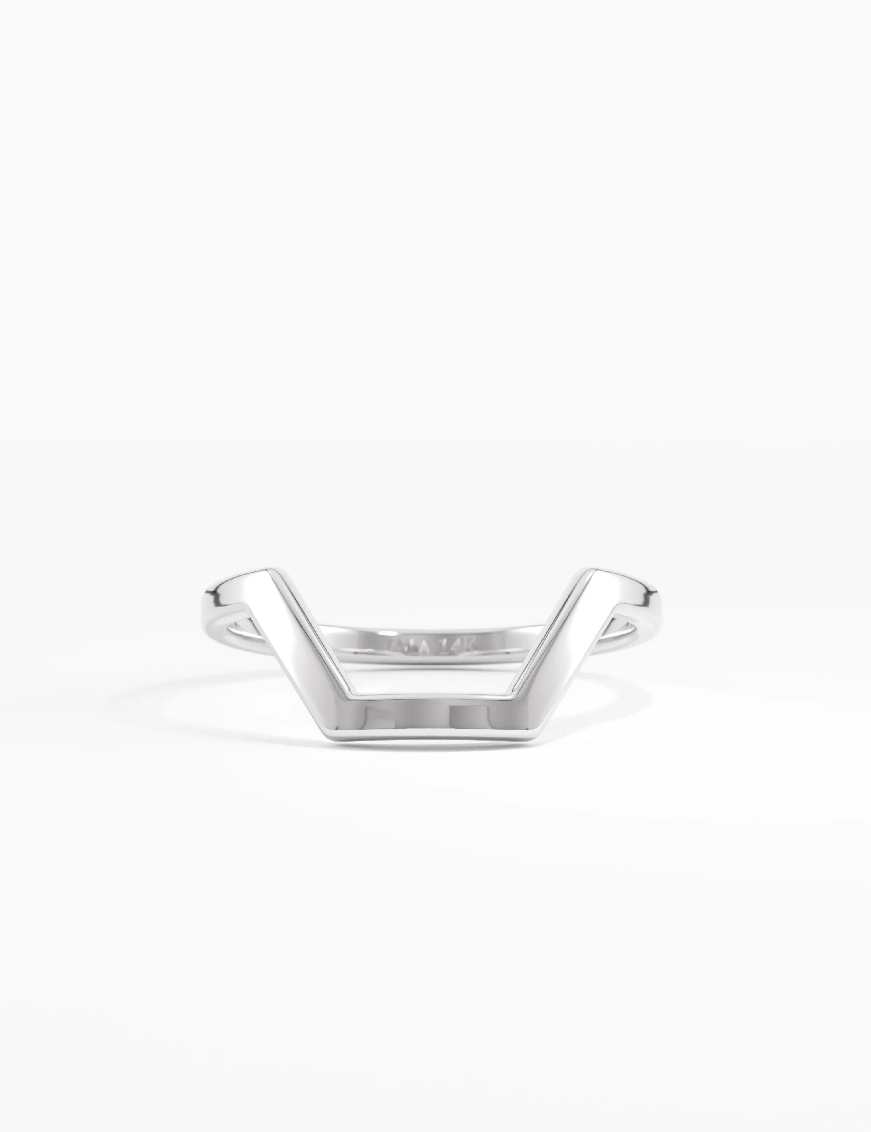 Hexagon Curve Ring, solid gold ring, view 7 | DiaFifth