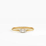 Marquise Promise Ring, solid gold ring | DiaFifth