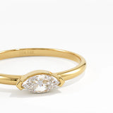 Marquise Promise Ring, solid gold ring, view 2 | DiaFifth