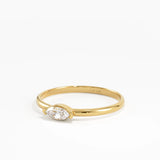 Marquise Promise Ring, solid gold ring, view 8 | DiaFifth