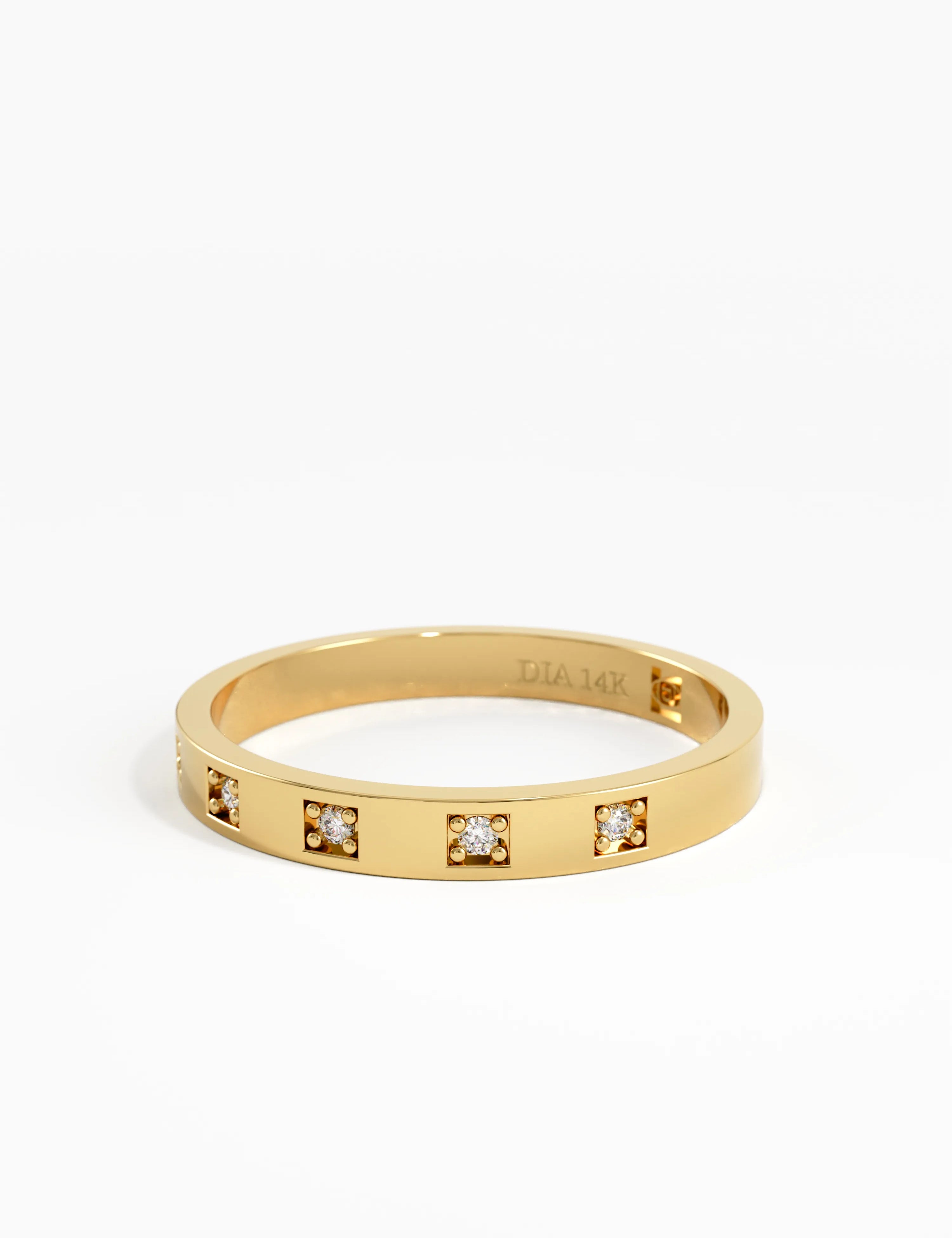 Simple Wedding Band, solid gold ring, view 8 | DiaFifth