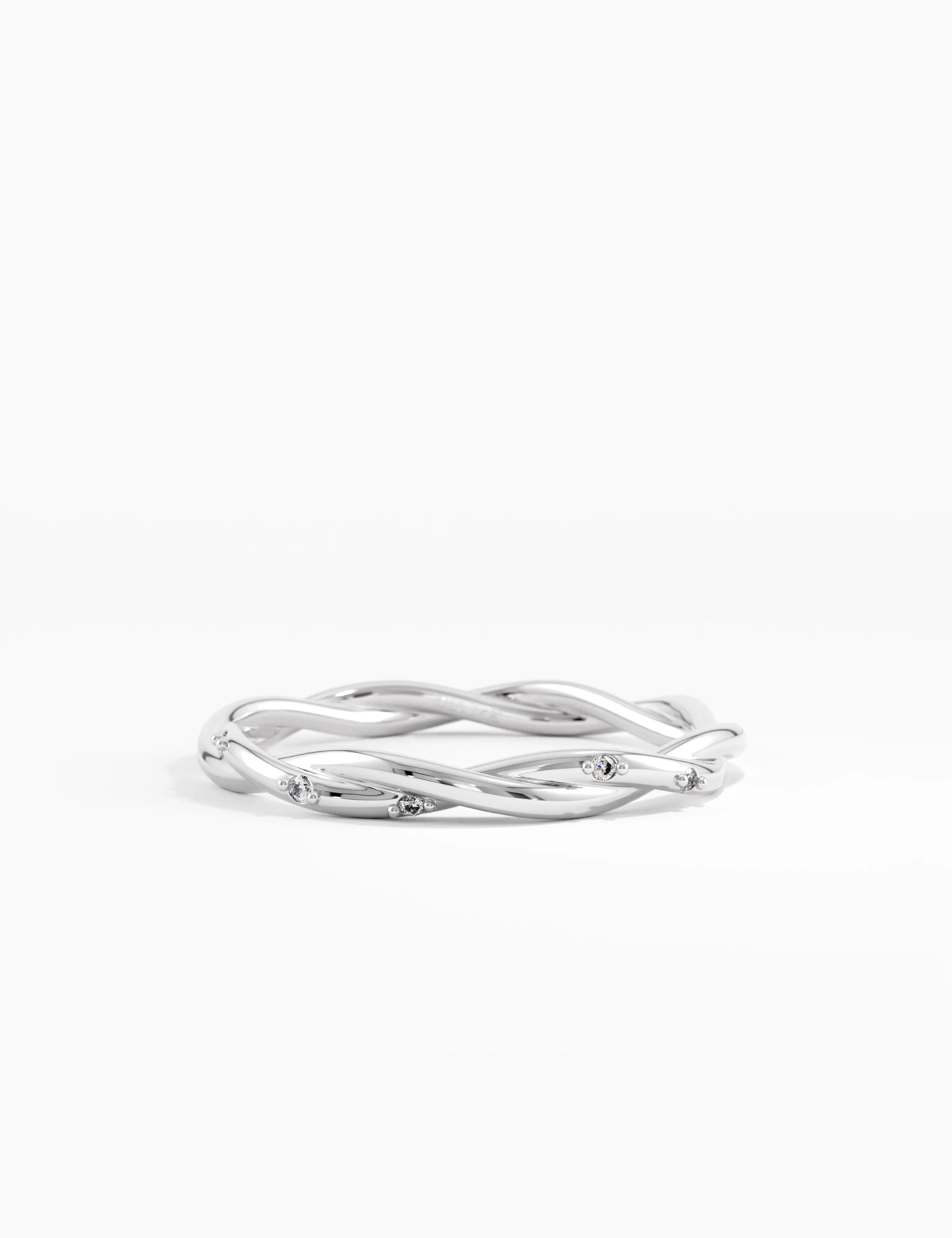 Twist Stacking Ring, solid gold ring, view 7 | DiaFifth