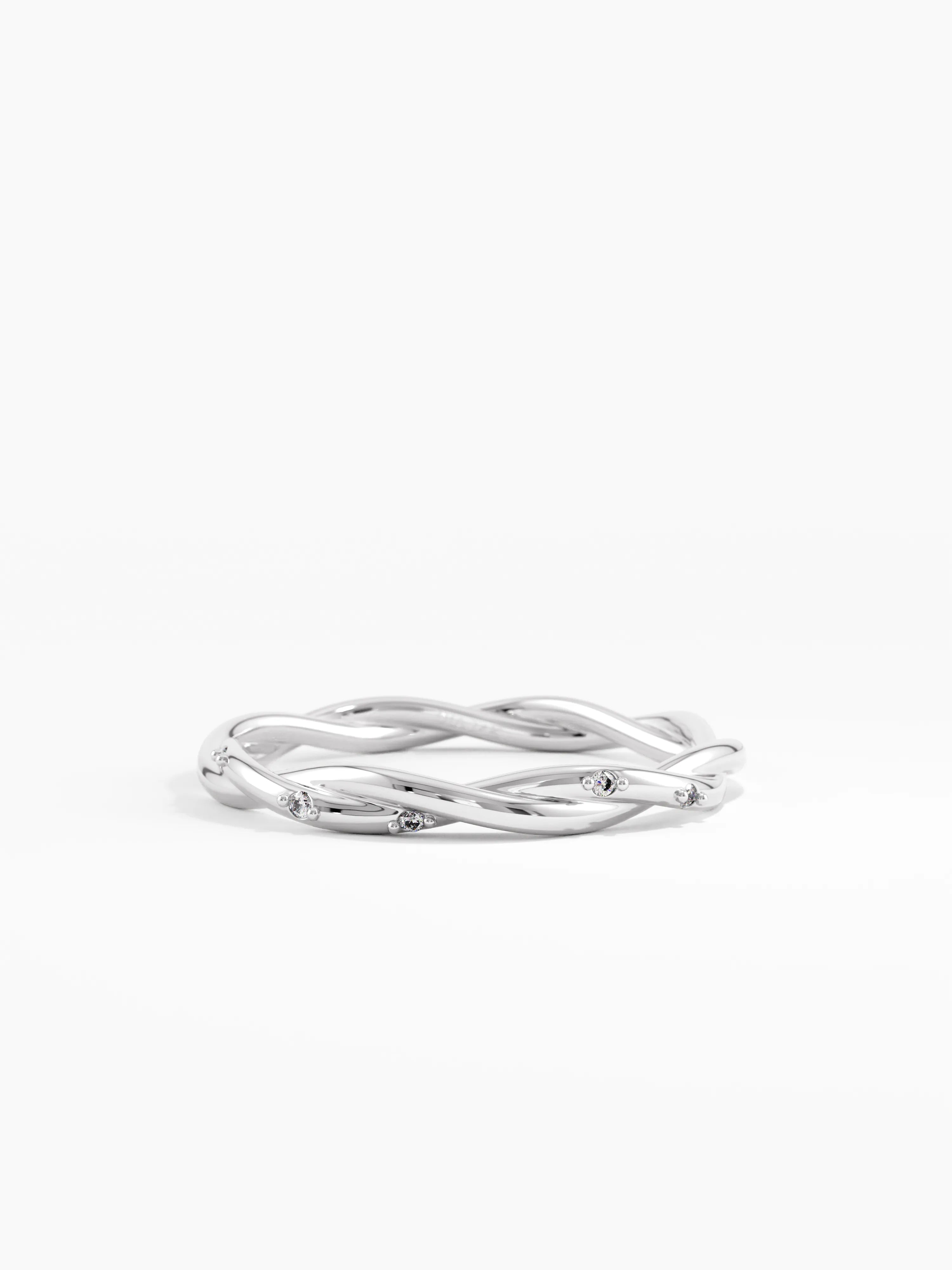 Twist Stacking Ring, solid gold ring, view 7 | DiaFifth
