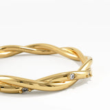 Twist Stacking Ring, solid gold ring, view 2 | DiaFifth