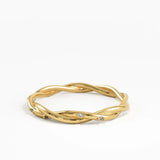 Twist Stacking Ring, solid gold ring, view 4 | DiaFifth