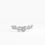 Flower Curve Ring, solid gold ring, view 7 | DiaFifth