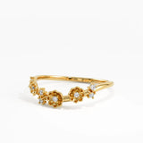 Flower Curve Ring, solid gold ring, view 8 | DiaFifth