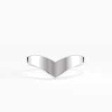 Chevron Curve Ring, solid gold ring, view 7 | DiaFifth