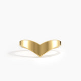 Chevron Curve Ring, solid gold ring | DiaFifth