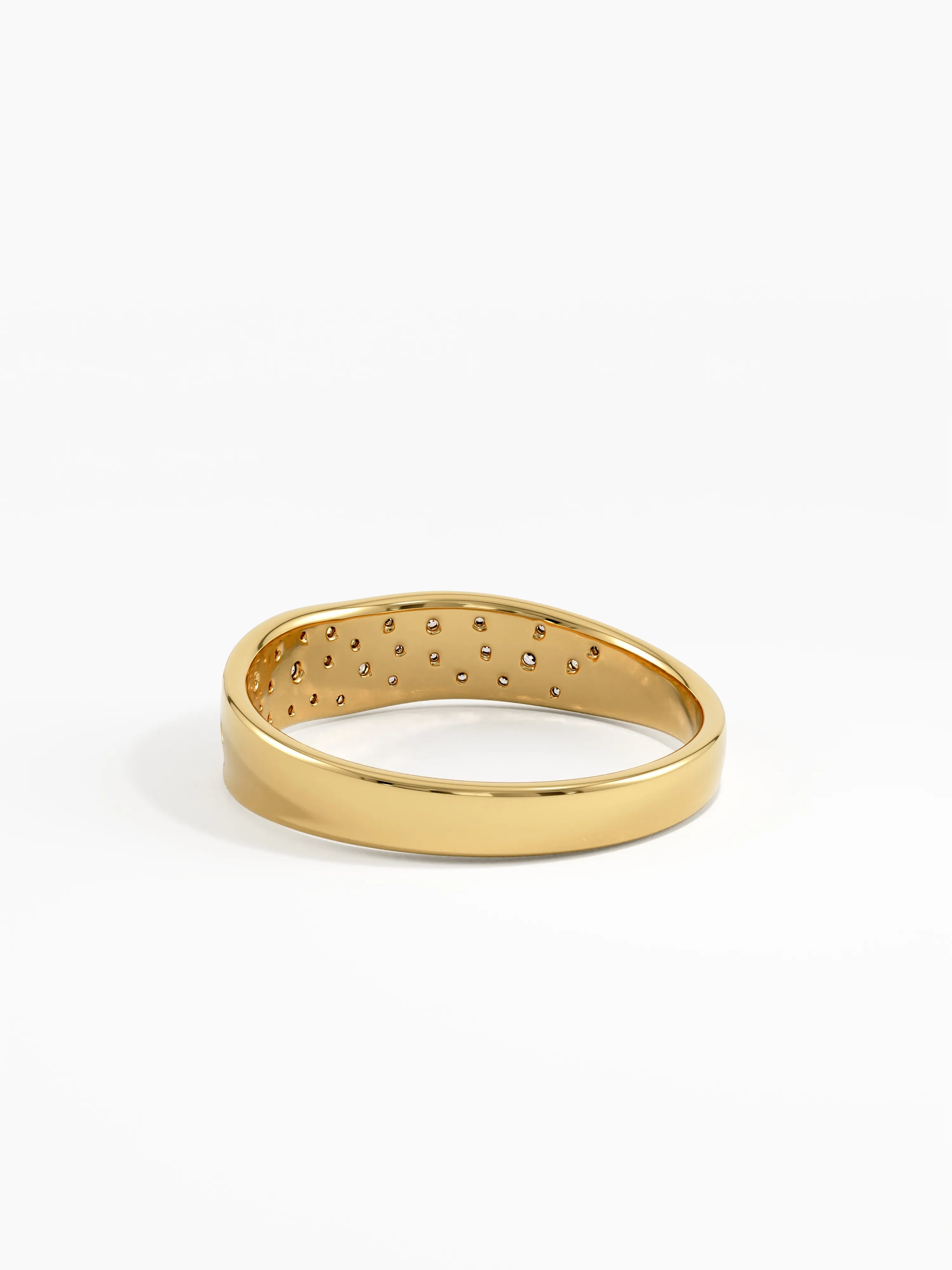 Scattered Diamond Ring, solid gold ring, view 4 | DiaFifth