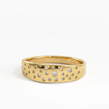 Scattered Diamond Ring, solid gold ring, view 8 | DiaFifth