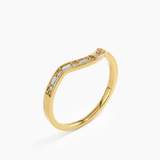 Mixed Cut Curve Ring