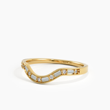 Mixed Cut Curve Ring
