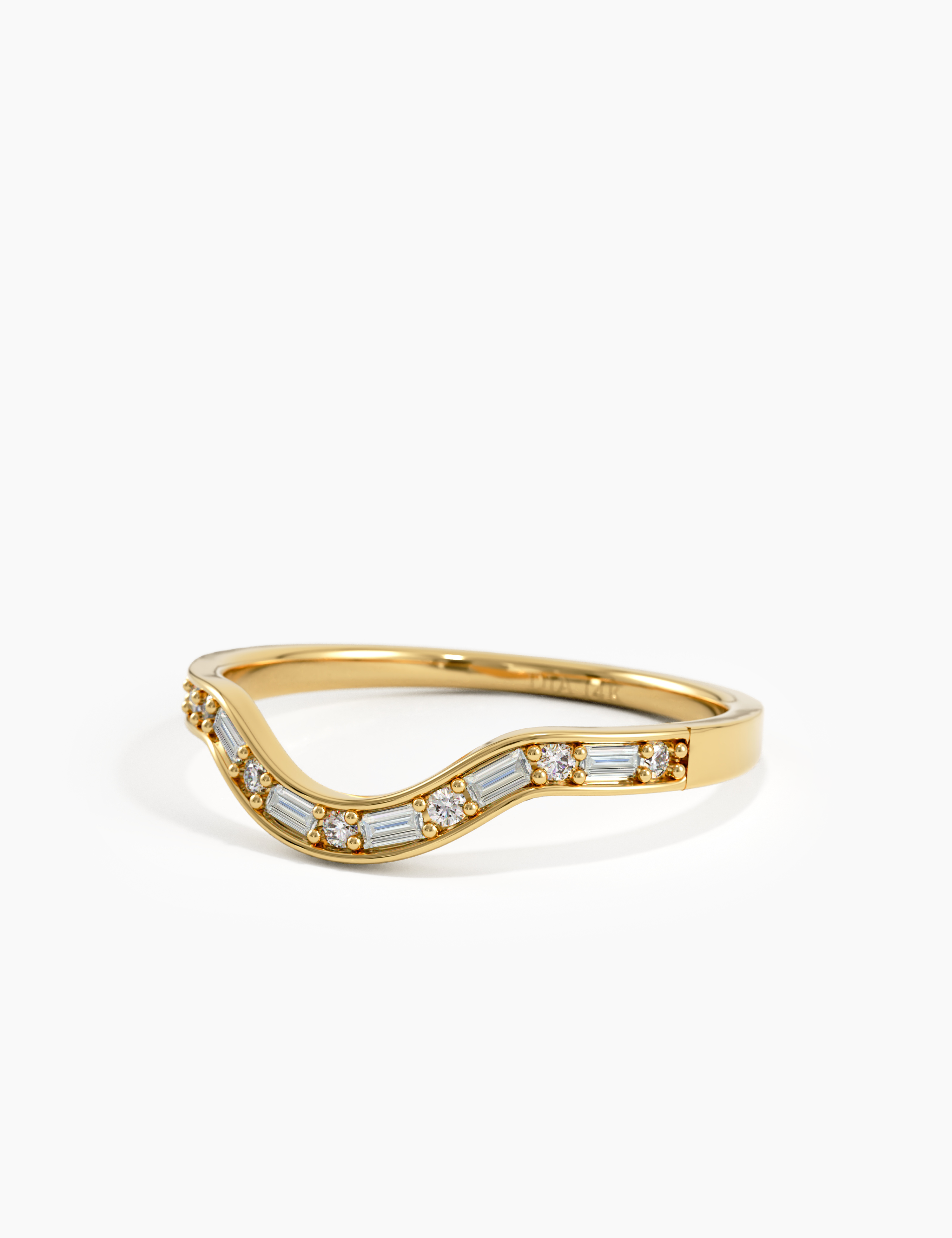 Mixed Cut Curve Ring in 10K