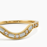 Mixed Cut Curve Ring