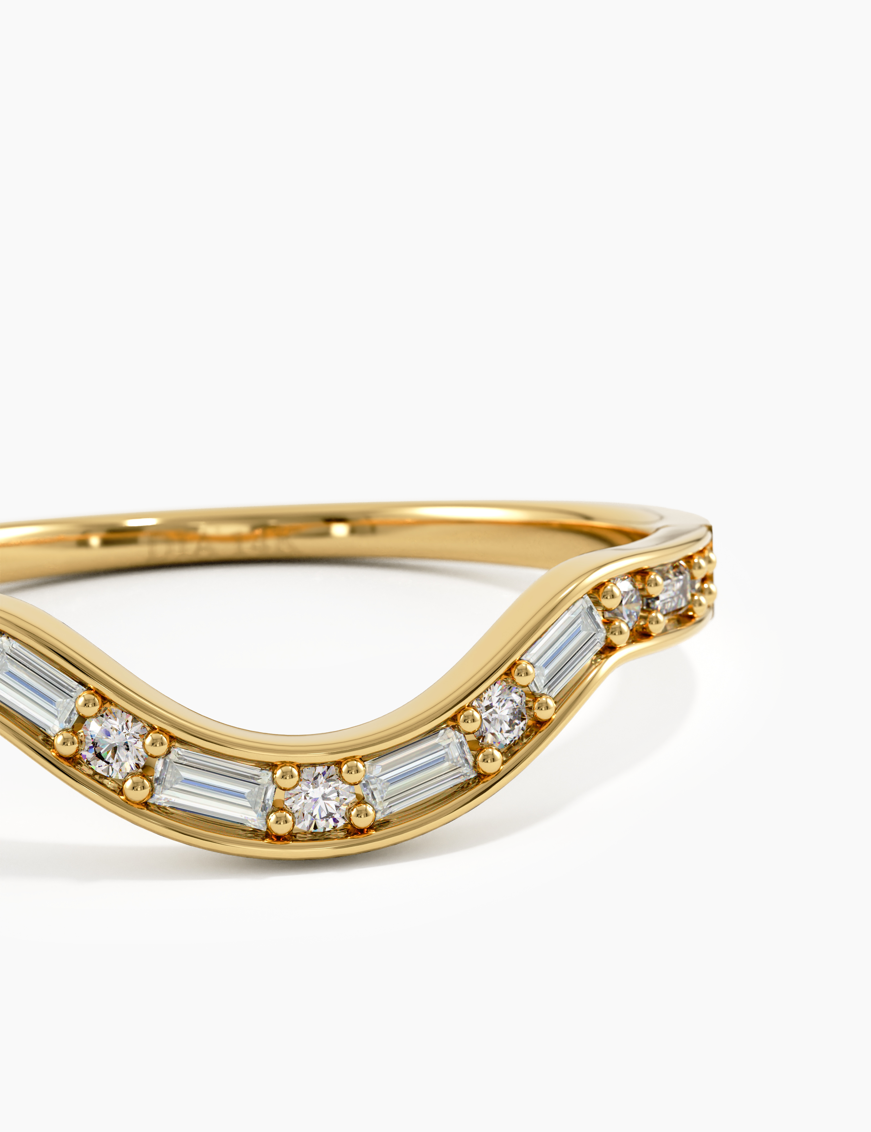 Mixed Cut Curve Ring