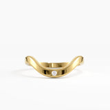 Solo Curve Ring, solid gold ring | DiaFifth