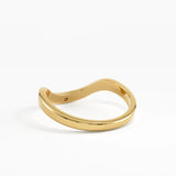 Solo Curve Ring, solid gold ring, view 4 | DiaFifth