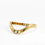 Solo Curve Ring, solid gold ring, view 8 | DiaFifth