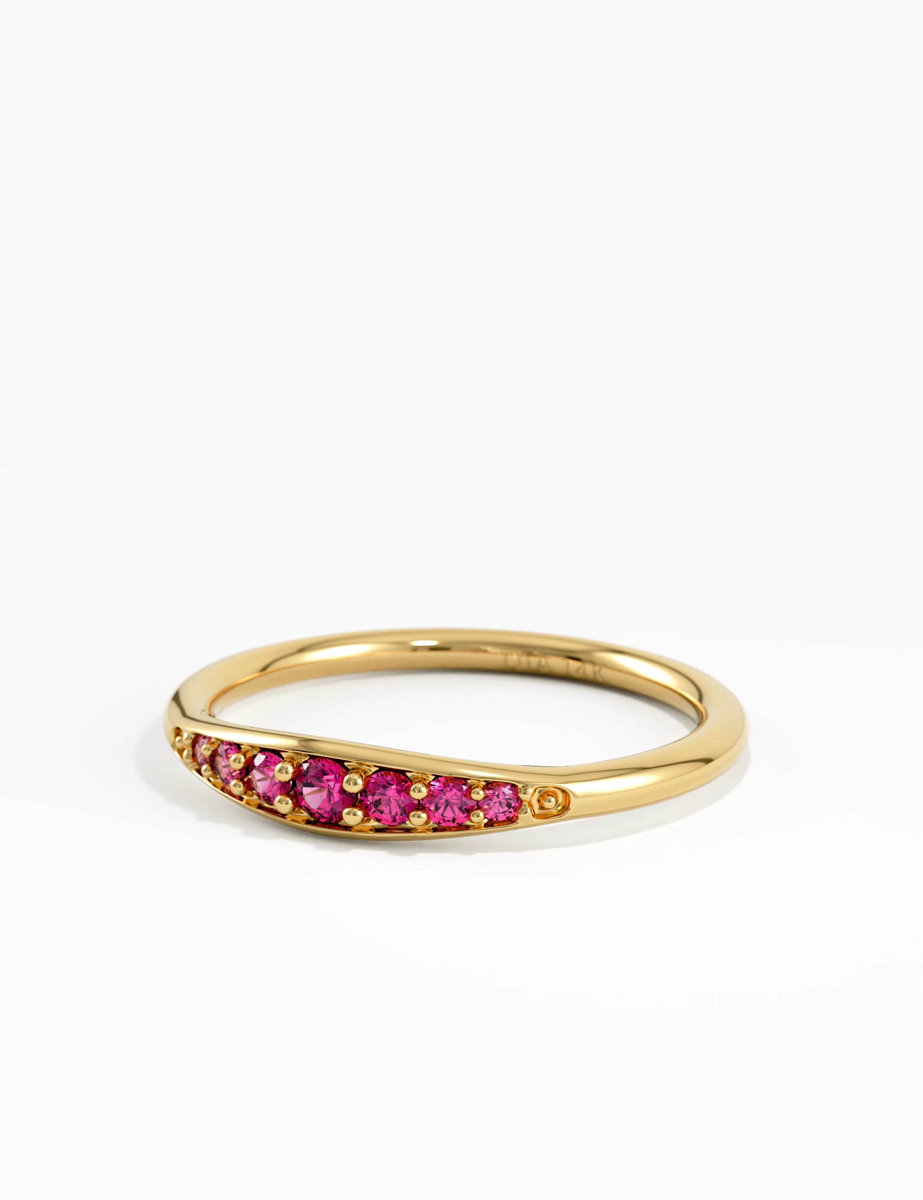 Ruby Stacking Ring, solid gold ring, view 8 | DiaFifth